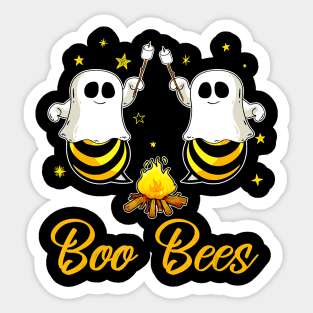 Funny Boo Bees Camping Campfire Halloween Costume Sticker